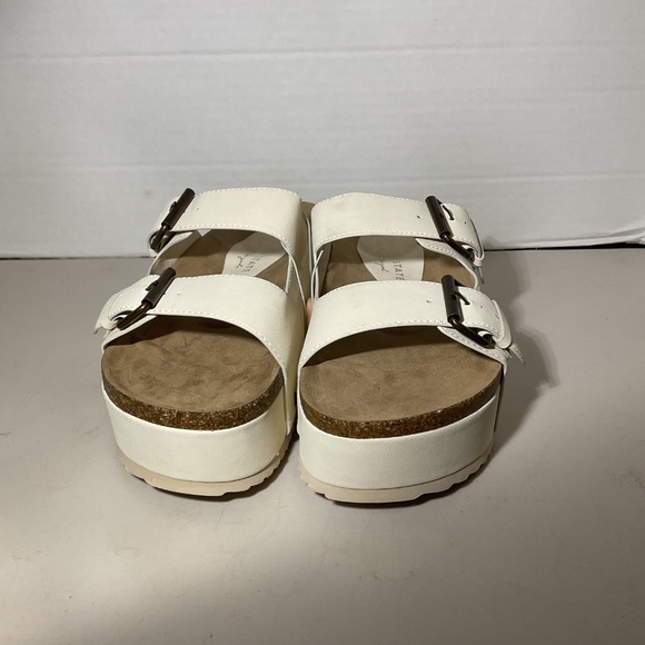 Altar'd State Serenna Ivory Platform Sandals Size 8 - Picture 7 of 8